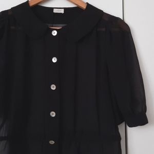 Wilfred Sheer Button Up Blouse